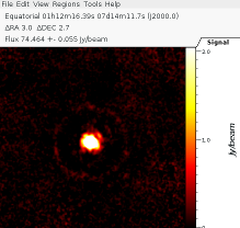 Uranus at 450um -- stretch image with ring
